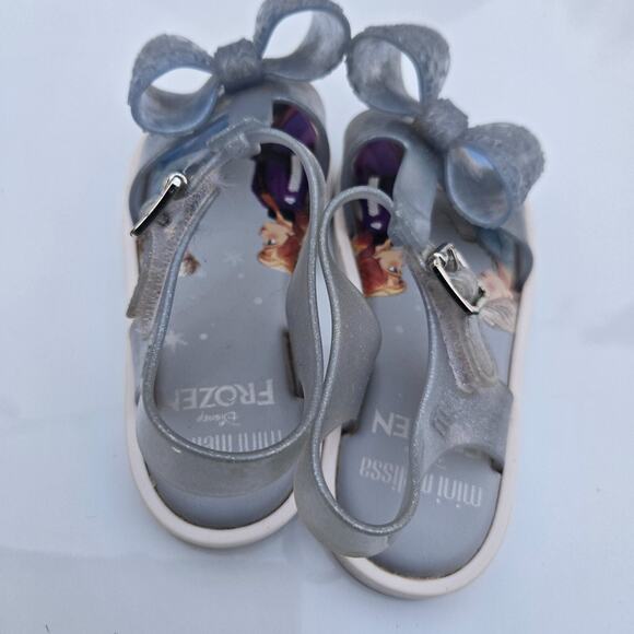 Mini Melissa x Disney Frozen Snowflake Bow Sandals Size 9 - Picture 3 of 6